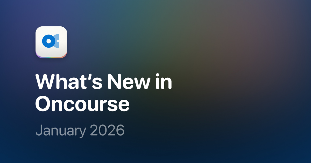 Cover: What's New in Oncourse — January 2026