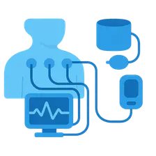 Standard Monitoring: ECG, BP, Pulse Oximetry