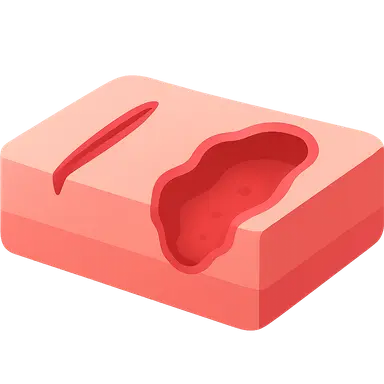 Primary vs. secondary intention