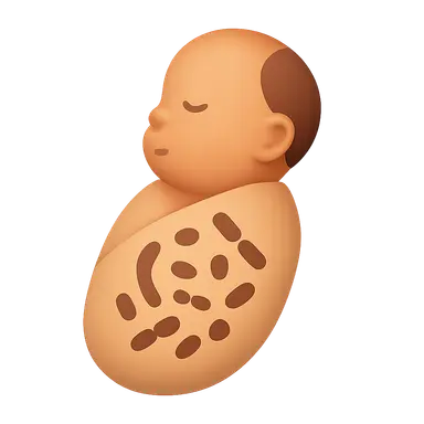 Development of microbiome from birth