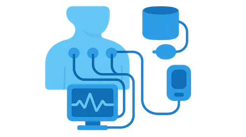 Standard Monitoring: ECG, BP, Pulse Oximetry