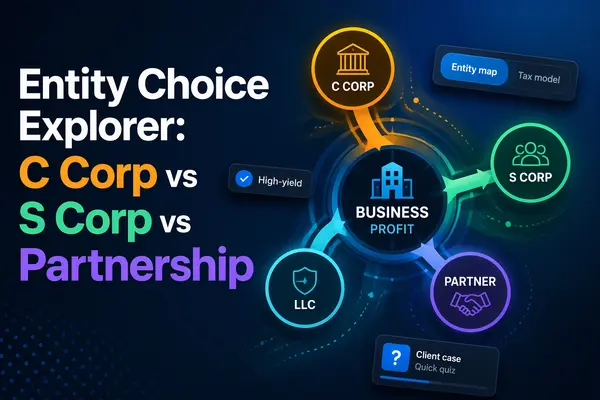 Preview of Entity Choice Explorer: C Corp vs S Corp vs Partnership