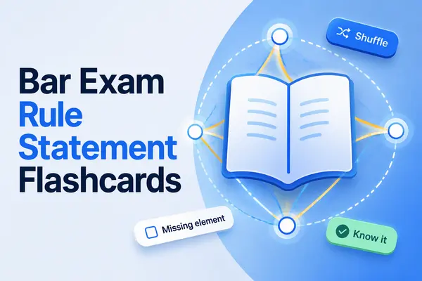 Preview of Bar Exam Rule Statement Flashcards
