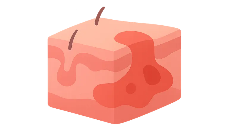 Spread of infection through fascial planes