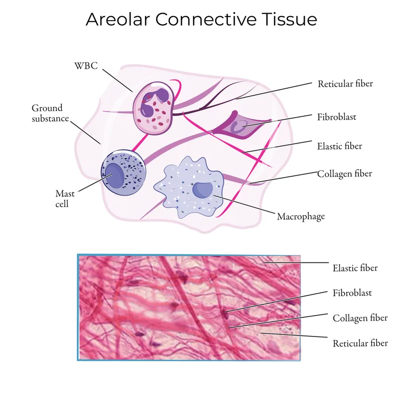 Areolar Connective Tissue Diagram