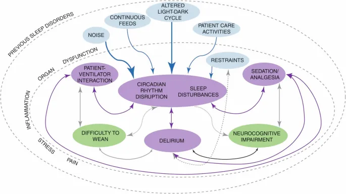 Factors affecting sleep and delirium in ICU patients