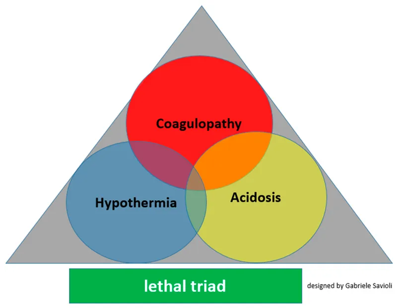 Lethal Triad of Trauma Venn Diagram