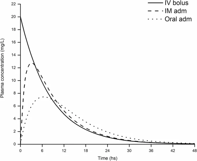 Drug Plasma Concentration by Administration Route