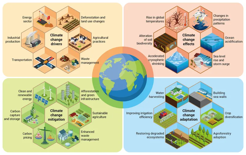 Climate Change Drivers, Effects, Mitigation, Adaptation