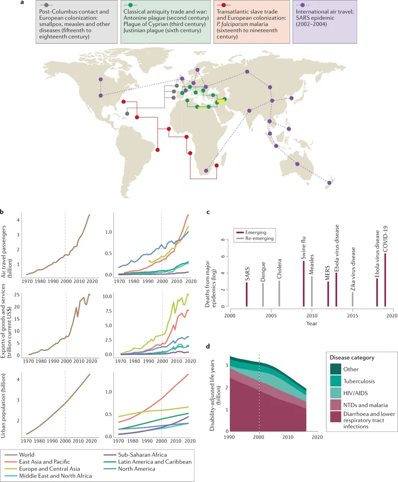 Global disease spread and contributing factors