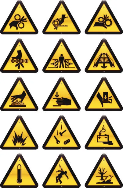 Workplace safety signs for occupational hazards