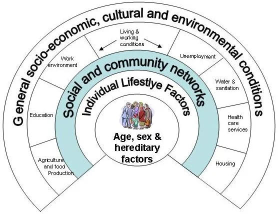 Dahlgren-Whitehead model of social determinants of health