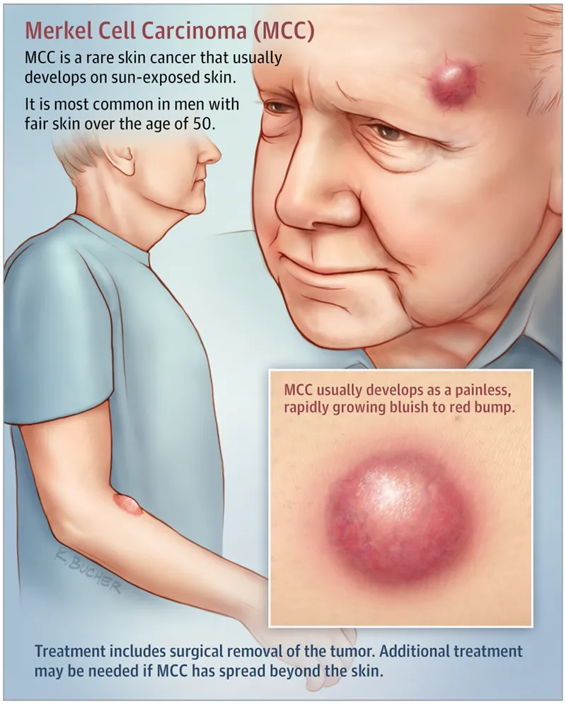 Merkel Cell Carcinoma on sun-exposed skin