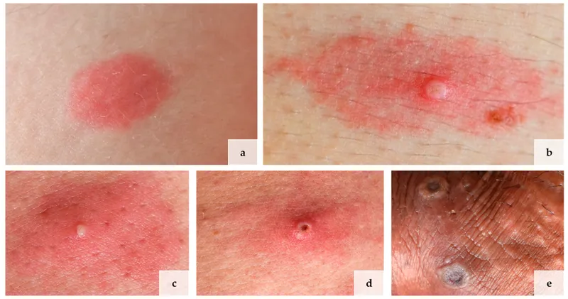 Tropical Ulcer Lesion Progression Stages