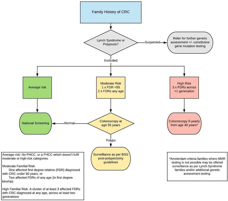 Colorectal Cancer Screening by Risk Level