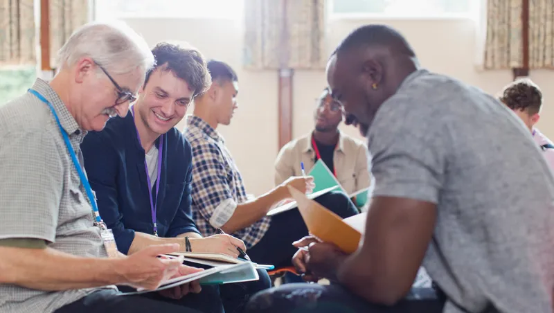Diverse team collaborating