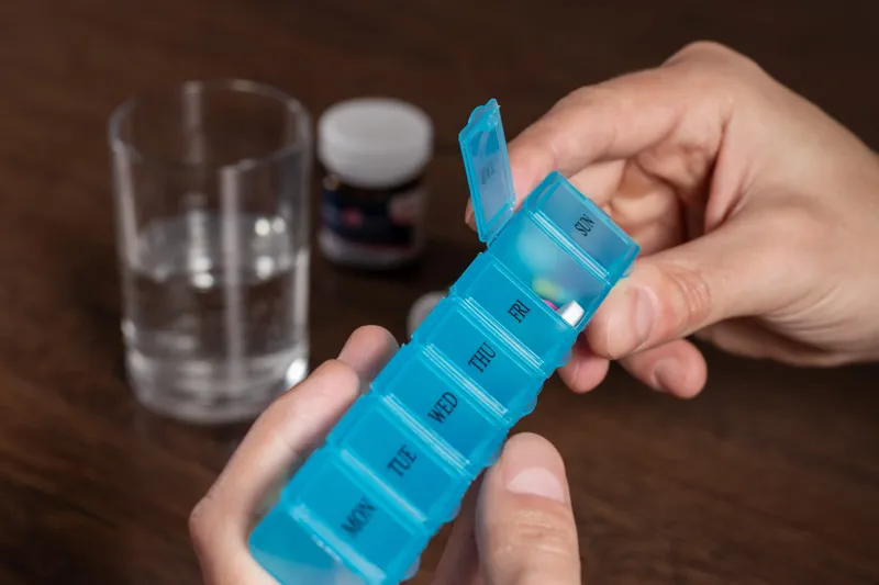 Pill organizer for medication adherence