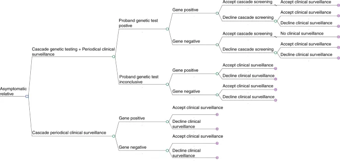 Cancer genetic testing decision tree