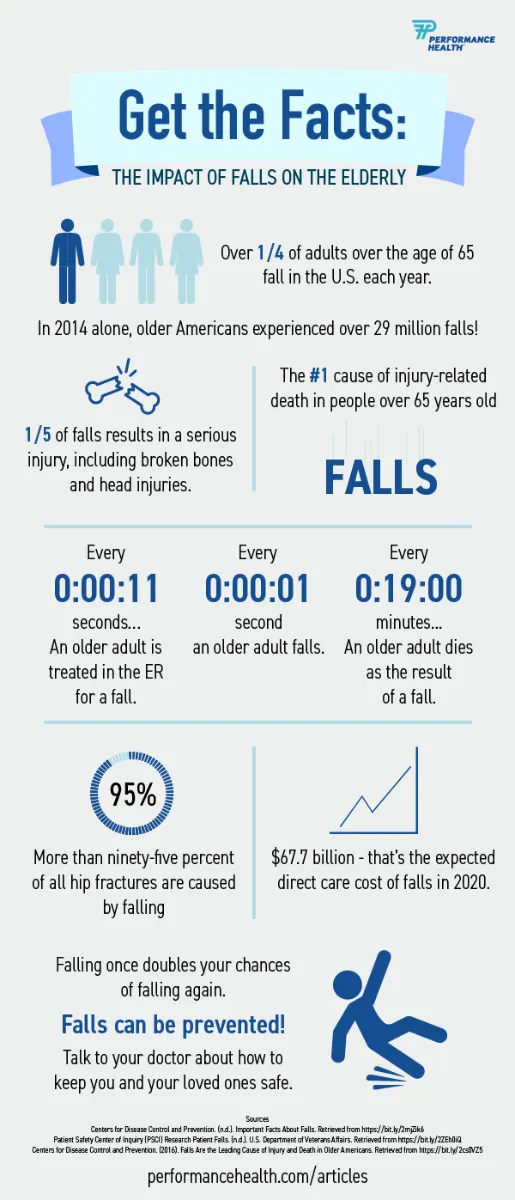 Impact of Falls on the Elderly Infographic