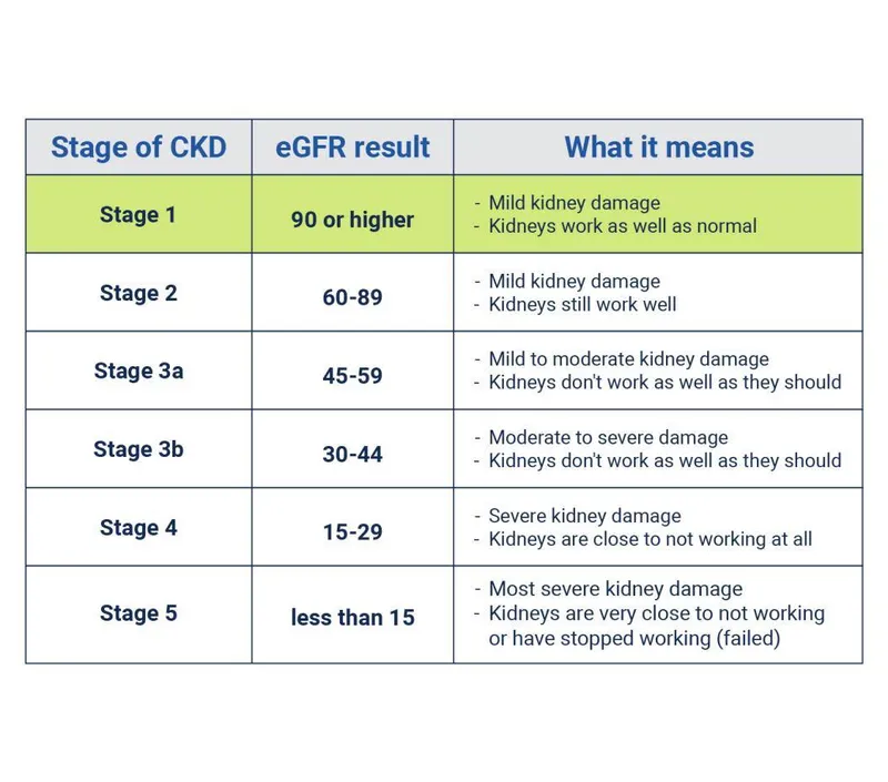CKD Stages by eGFR