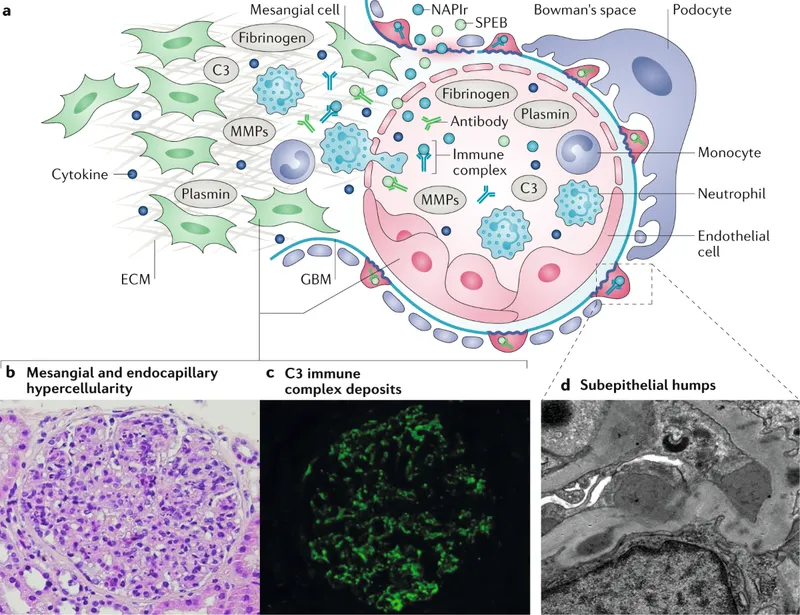 Post-streptococcal glomerulonephritis pathology