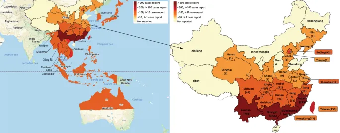 Talaromyces marneffei endemic regions in Southeast Asia