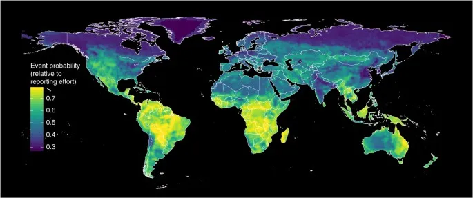 Global map of emerging infectious disease event probability