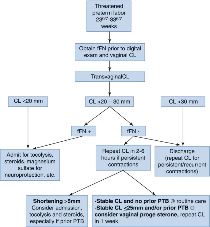 Threatened Preterm Labor Management Algorithm
