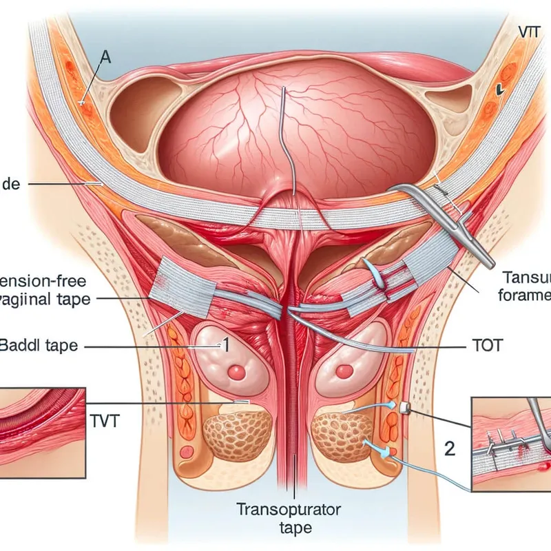 TVT and TOT sling placement