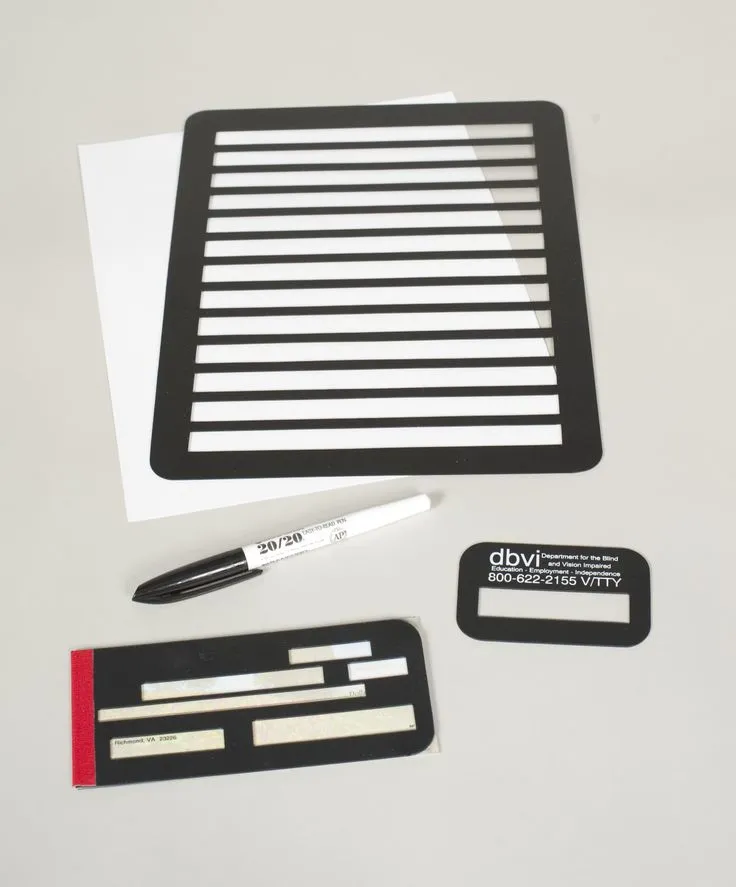 Low vision writing guides