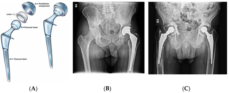 Total Hip Replacement Components & Radiographs