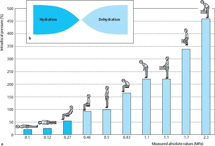 Intradiscal pressure in various postures