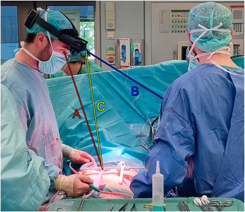 Surgeon using image guidance in operating room