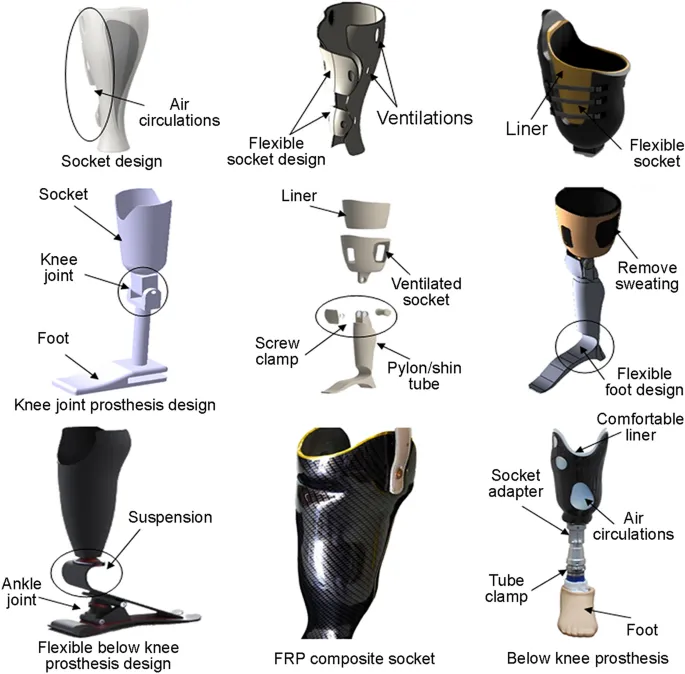 Modern prosthetic designs and components