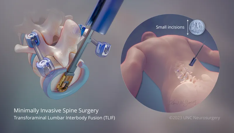 Minimally Invasive Spine Surgery (TLIF) Diagram