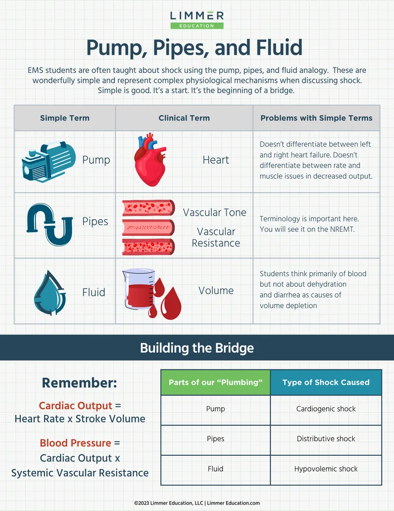 Pump, Pipes, and Fluid Analogy for Shock Pathophysiology