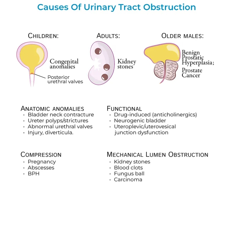Causes of Urinary Tract Obstruction by Age and Type