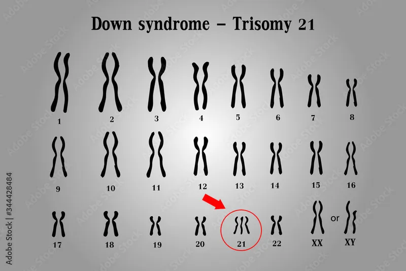 Karyotype of Trisomy 21 (Down Syndrome)