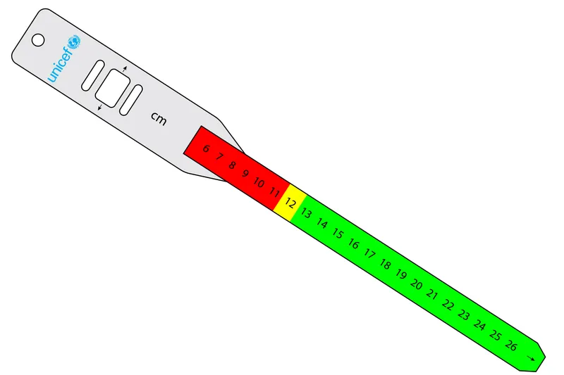 MUAC tape for nutritional assessment