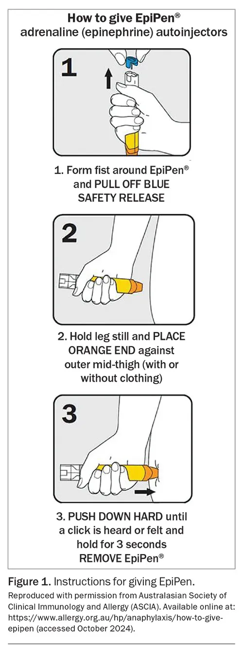 EpiPen administration steps