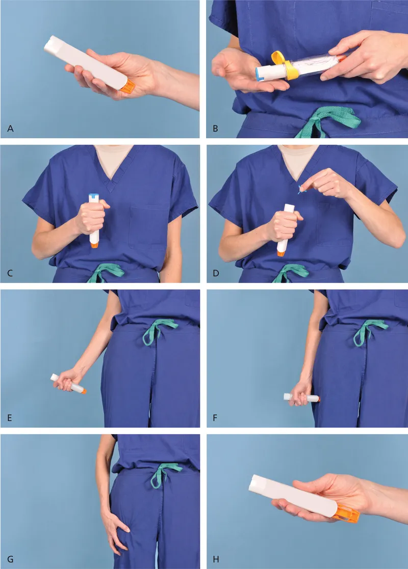 Epinephrine auto-injector use demonstration