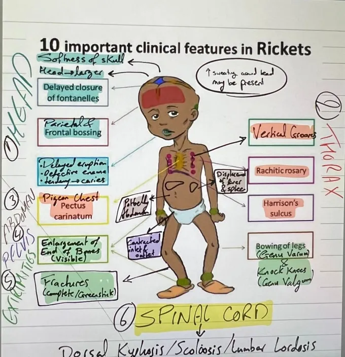 Clinical features of rickets