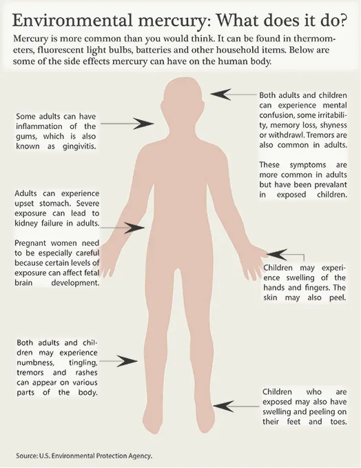 Side effects of mercury exposure