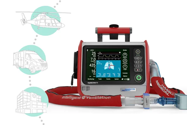 Portable ventilator for critical care transport