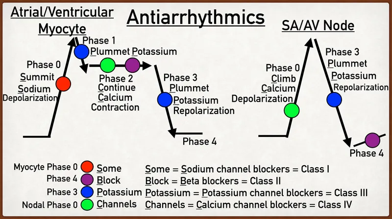 Antiarrhythmics: Myocyte and Nodal Action Potentials