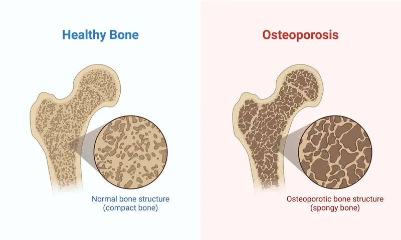 Healthy vs Osteoporotic Bone Microstructure