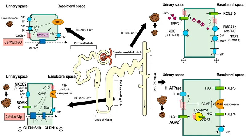Renal tubule calcium and phosphate handling overview