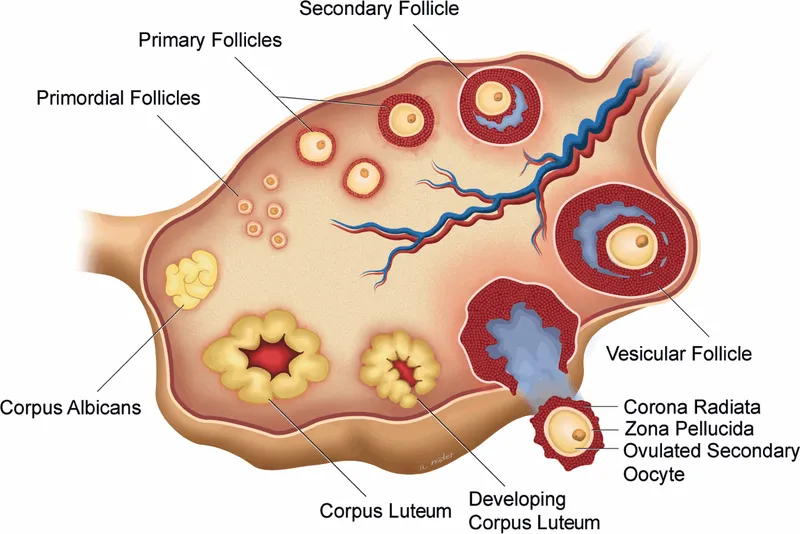 Ovarian Folliculogenesis, Ovulation, Corpus Luteum