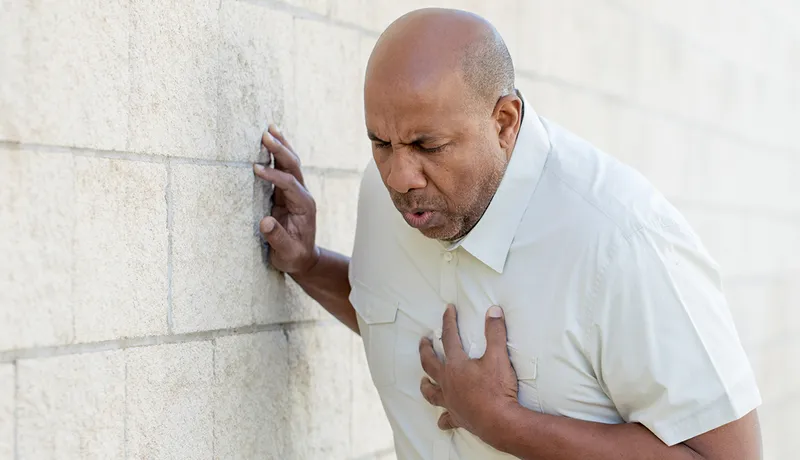 Man experiencing panic attack symptoms