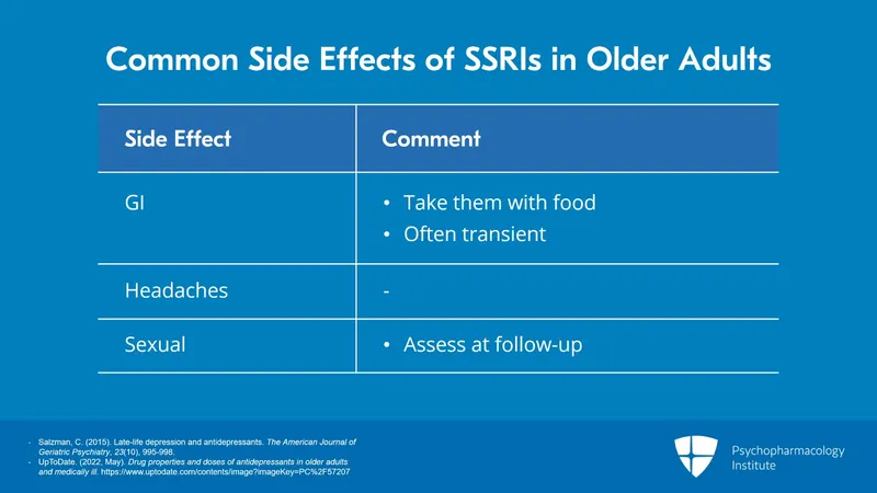 SSRIs Side Effects in Older Adults